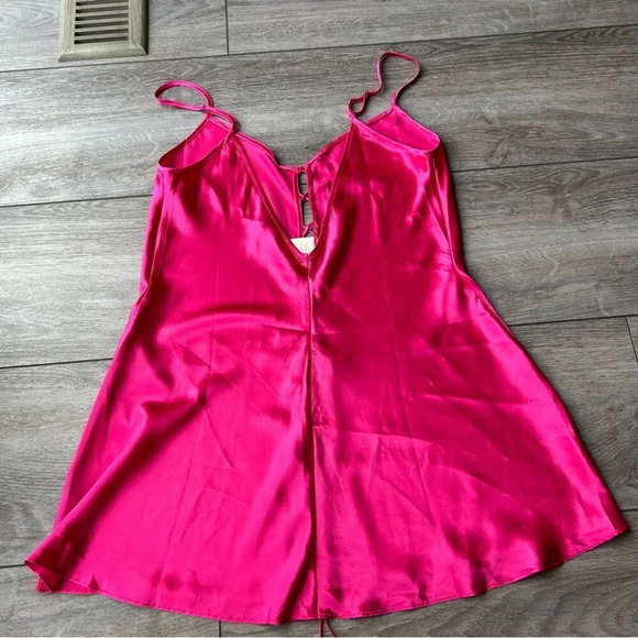 NWT La Senza Pink Satin Slip Dress - Picture 11 of 12